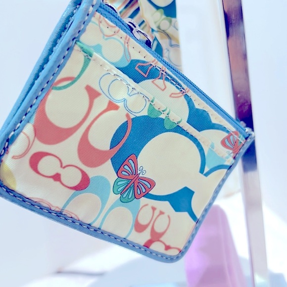 Coach Card/ID Holder LN with Coach Matching SCARF BAND , Nails 2Rings & Earrings - Picture 6 of 10